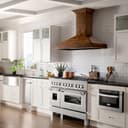 48" 6.0 cu. ft. Dual Fuel Range with Gas Stove and Electric Oven in DuraSnow® (RAS-48) -DuraSnow® with Brass Burners view 7