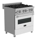 30" 4.0 cu. ft. Dual Fuel Range with Gas Stove and Electric Oven in DuraSnow® Stainless Steel (RAS-30) view 1