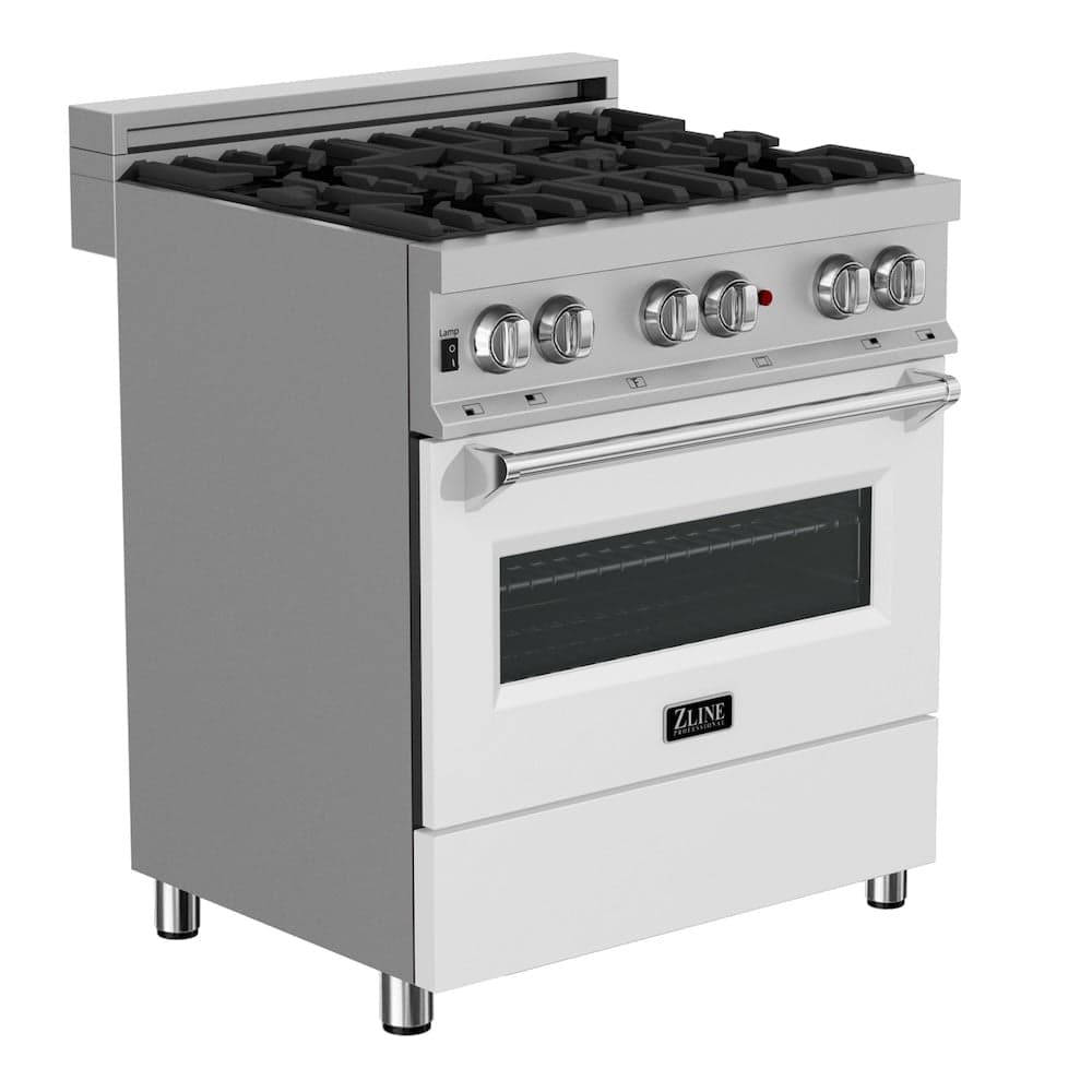 30" 4.0 cu. ft. Dual Fuel Range with Gas Stove and Electric Oven in DuraSnow® Stainless Steel (RAS-30)