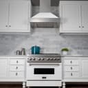30" 4.0 cu. ft. Dual Fuel Range with Gas Stove and Electric Oven in DuraSnow® Stainless Steel (RAS-30) view 2