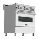 30" 4.0 cu. ft. Dual Fuel Range with Gas Stove and Electric Oven in DuraSnow® Stainless Steel (RAS-30) view 4