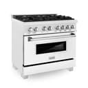 36" 4.6 cu. ft. Dual Fuel Range with Gas Stove and Electric Oven in DuraSnow® Stainless Steel (RAS-36) Matte view 1