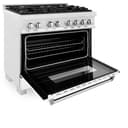36" 4.6 cu. ft. Dual Fuel Range with Gas Stove and Electric Oven in DuraSnow® Stainless Steel (RAS-36) Matte view 5