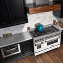 48" 6.0 cu. ft. Dual Fuel Range with Gas Stove and Electric Oven and White Matte Door view 2