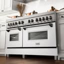 60" 7.4 cu. ft. Dual Fuel Range with Gas Stove and Electric Oven (RAS-60) Matte view 2