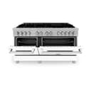 60" 7.4 cu. ft. Dual Fuel Range with Gas Stove and Electric Oven (RAS-60) Matte view 4