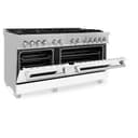 60" 7.4 cu. ft. Dual Fuel Range with Gas Stove and Electric Oven (RAS-60) Matte view 7