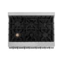 AutographEdition 36 in. 4.6 cu. ft. Dual Fuel Range with Gas Stove and Electric Oven in Fingerprint Resistant DuraSnow Stainless Steel with Black Matte Door and Champagne Bronze Accents view 12