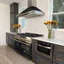 AutographEdition 48 in. 6.0 cu. ft. Dual Fuel Range with Gas Stove and Electric Oven in Fingerprint Resistant Stainless Steel with Black Matte Door and Champagne Bronze Accents view 6