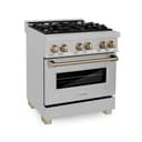 AutographEdition 30" 4.0 cu. ft. Dual Fuel Range with Gas Stove and Electric Oven in Fingerprint Resistant Stainless Steel with Champagne Bronze Accents view 1
