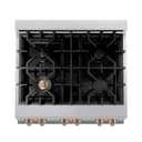 AutographEdition 30" 4.0 cu. ft. Dual Fuel Range with Gas Stove and Electric Oven in Fingerprint Resistant Stainless Steel with Champagne Bronze Accents view 6