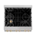 AutographEdition 30" 4.0 cu. ft. Dual Fuel Range with Gas Stove and Electric Oven in Fingerprint Resistant Stainless Steel with Polished Gold Accents view 7