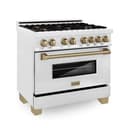 Autograph Edition 36" 4.6 cu. ft. Dual Fuel Range with Gas Stove and Electric Oven with Champagne Bronze Accents view 1