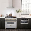 Autograph Edition 36" 4.6 cu. ft. Dual Fuel Range with Gas Stove and Electric Oven with Champagne Bronze Accents view 11