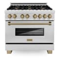 Autograph Edition 36" 4.6 cu. ft. Dual Fuel Range with Gas Stove and Electric Oven with Champagne Bronze Accents view 18