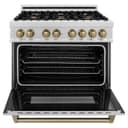 Autograph Edition 36" 4.6 cu. ft. Dual Fuel Range with Gas Stove and Electric Oven with Champagne Bronze Accents view 17