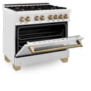 Autograph Edition 36" 4.6 cu. ft. Dual Fuel Range with Gas Stove and Electric Oven with Champagne Bronze Accents view 14