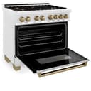 Autograph Edition 36" 4.6 cu. ft. Dual Fuel Range with Gas Stove and Electric Oven with Champagne Bronze Accents view 13