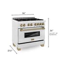 Autograph Edition 36" 4.6 cu. ft. Dual Fuel Range with Gas Stove and Electric Oven with Champagne Bronze Accents view 19