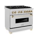 Autograph Edition 36" 4.6 cu. ft. Dual Fuel Range with Gas Stove and Electric Oven with Gold Accents view 1
