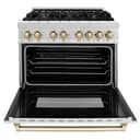 Autograph Edition 36" 4.6 cu. ft. Dual Fuel Range with Gas Stove and Electric Oven with Gold Accents view 15