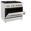 Autograph Edition 36" 4.6 cu. ft. Dual Fuel Range with Gas Stove and Electric Oven with Gold Accents view 13