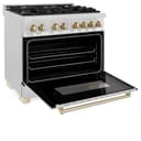 Autograph Edition 36" 4.6 cu. ft. Dual Fuel Range with Gas Stove and Electric Oven with Gold Accents view 12