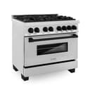 Autograph Edition 36" 4.6 cu. ft. Dual Fuel Range with Gas Stove and Electric Oven with Matte Black Accents view 1