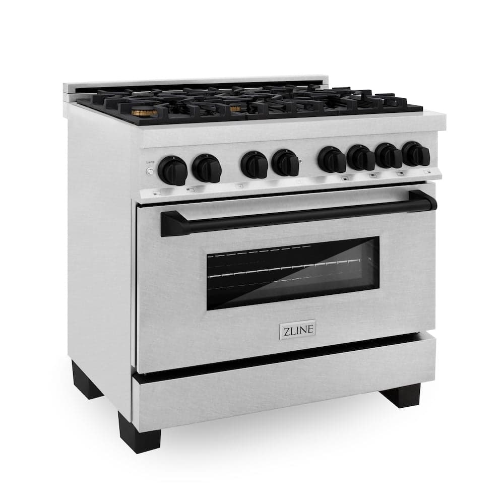 Autograph Edition 36" 4.6 cu. ft. Dual Fuel Range with Gas Stove and Electric Oven with Matte Black Accents
