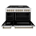 AutographEdition 48" 6.0 cu. ft. Dual Fuel Range with Gas Stove and Electric Oven in Fingerprint Resistant Stainless Steel with Champagne Bronze Accents view 5