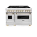 Autograph Edition 48" 6.0 cu. ft. Dual Fuel Range with Gas Stove and Electric Oven with Gold Accents view 3
