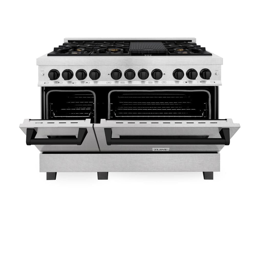 Autograph Edition 48" 6.0 cu. ft. Dual Fuel Range with Gas Stove and Electric Oven with Matte Black Accents