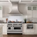 Autograph Edition 48" 6.0 cu. ft. Dual Fuel Range with Gas Stove and Electric Oven with Matte Black Accents view 6