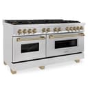 Autograph Edition 60" 7.4 cu. ft. Dual Fuel Range with Gas Stove and Electric Oven with Champagne Bronze Accents view 1