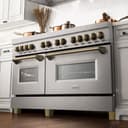 Autograph Edition 60" 7.4 cu. ft. Dual Fuel Range with Gas Stove and Electric Oven with Champagne Bronze Accents view 2
