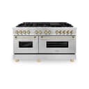 Autograph Edition 60" 7.4 cu. ft. Dual Fuel Range with Gas Stove and Electric Oven with Gold Accents view 3
