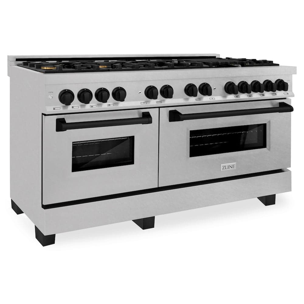 Autograph Edition 60" 7.4 cu. ft. Dual Fuel Range with Gas Stove and Electric Oven with Matte Black Accents