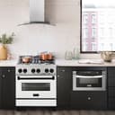 Autograph Edition 30" 4.0 cu. ft. Dual Fuel Range with Gas Stove and Electric Oven with White Matte Door and Matte Black Accents view 12