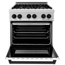 Autograph Edition 30" 4.0 cu. ft. Dual Fuel Range with Gas Stove and Electric Oven with White Matte Door and Matte Black Accents view 18
