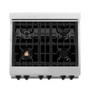 Autograph Edition 30" 4.0 cu. ft. Dual Fuel Range with Gas Stove and Electric Oven with White Matte Door and Matte Black Accents view 7