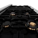 Autograph Edition 48" 6.0 cu. ft. Dual Fuel Range with Gas Stove and Electric Oven with White Matte Door and Gold Accents view 6