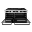 Autograph Edition 60" 7.4 cu. ft. Dual Fuel Range with Gas Stove and Electric Oven with White Matte Door and Matte Black Accents view 18