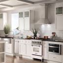 24" 2.8 cu. ft. Dual Fuel Range with Gas Stove and Electric Oven and White Matte Door view 11