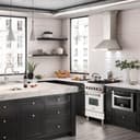 24" 2.8 cu. ft. Dual Fuel Range with Gas Stove and Electric Oven and White Matte Door view 18