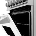 24" 2.8 cu. ft. Dual Fuel Range with Gas Stove and Electric Oven and White Matte Door view 6
