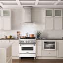 30" 4.0 cu. ft. Dual Fuel Range with Gas Stove and Electric Oven and White Matte Door view 11