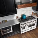 48" 6.0 cu. ft. Dual Fuel Range with Gas Stove and Electric Oven and White Matte Door view 2