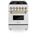 Autograph Edition 24" 2.8 cu. ft. Dual Fuel Range with Gas Stove and Electric Ovenundefined with Accents (RAZ-24) - Champagne Bronze view 3