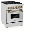 Autograph Edition 24" 2.8 cu. ft. Dual Fuel Range with Gas Stove and Electric Ovenundefined with Accents (RAZ-24) - Champagne Bronze view 4