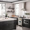 Autograph Edition 24" 2.8 cu. ft. Dual Fuel Range with Gas Stove and Electric Oven with Gold Accents view 2